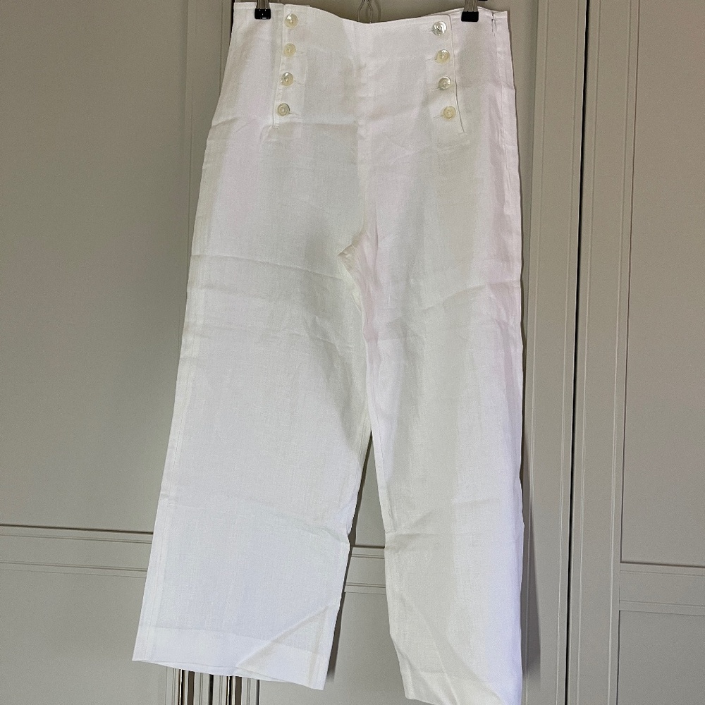 White Linen Pants Size 29